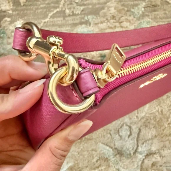 COACH Teri Shoulder Bag with Bow Charm - Pink - Picture 7 of 12